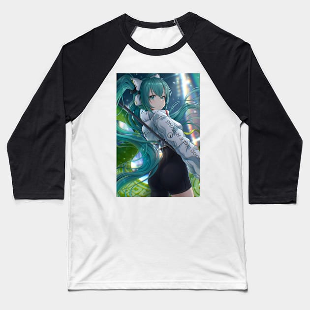 Racing Miku Baseball T-Shirt by SUONIKO